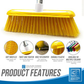 Colour Coded Yellow Broom Head & Handle